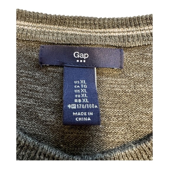 Gap 3/4 Sleeve Cardigan Sweater Button Front Knit Dark Olive Green - Size XL - Picture 5 of 11